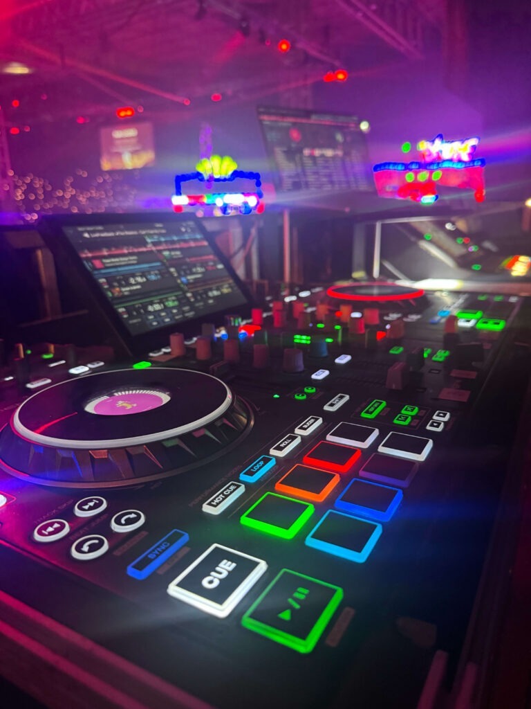 LA Events DJ decks and mixing controller